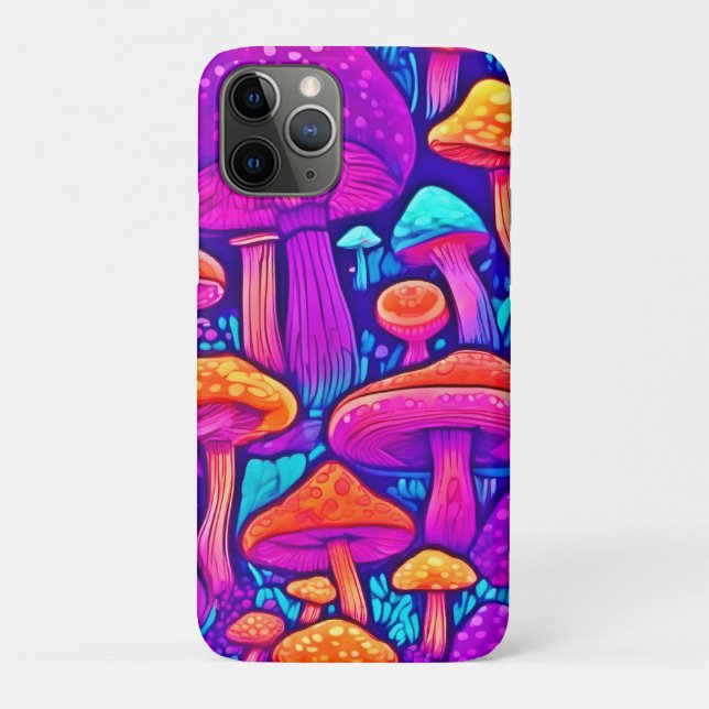Colorful Mushroom Pattern Case-Mate iPhone Case (Back)