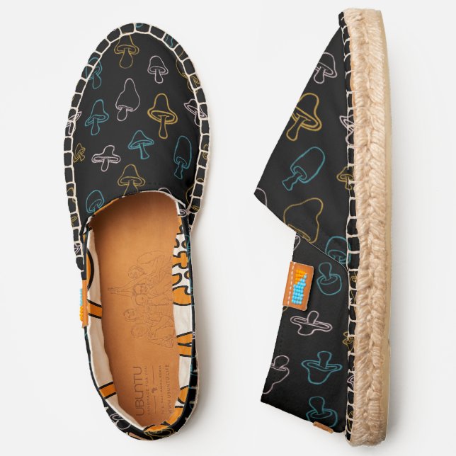 Colorful Mushroom Pattern Espadrilles (Side)