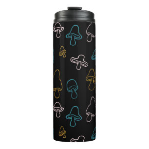 Colorful Mushroom Pattern Thermal Tumbler
