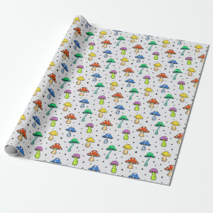 Colorful Mushroom Pattern Wrapping Paper