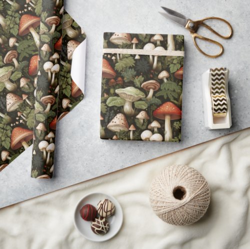 Colorful mushrooms 2 _ wrapping paper