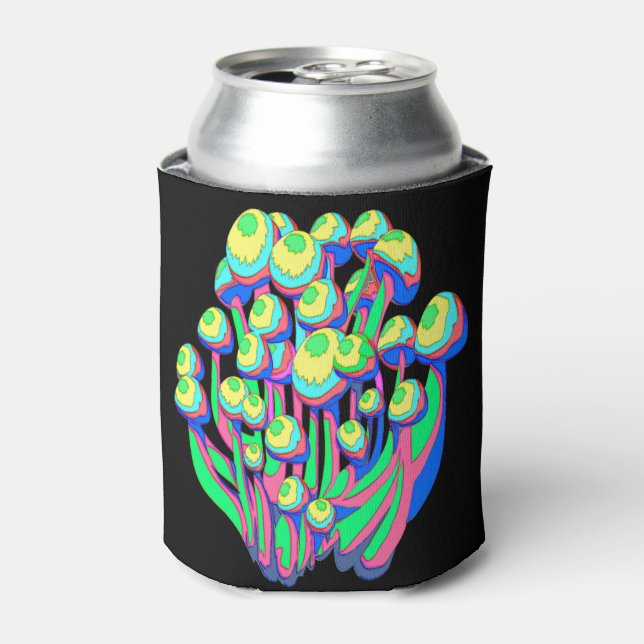 Colorful Mushrooms Can Cooler (Can Front)