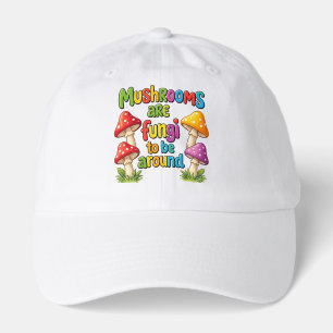 Colorful mushrooms design, bright forest fungi hat
