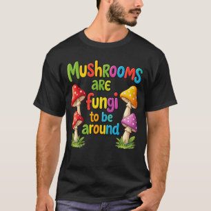 Colorful mushrooms design, bright forest fungi T-Shirt