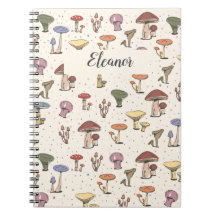 Colorful Mushrooms Doodle Pattern - Customizable