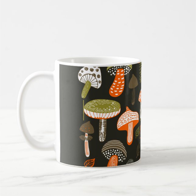 Colorful Mushrooms: Fairy Collection Coffee Mug (Left)