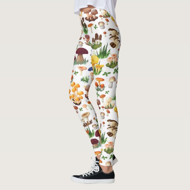 Colorful Mushrooms Leggings (Left)