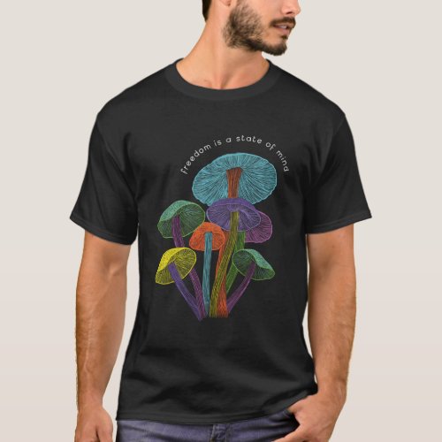 Colorful Mushrooms Of Fantasy T_Shirt