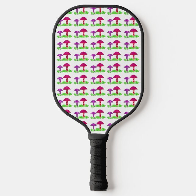 Colorful Mushrooms Pickleball Paddle (Front)