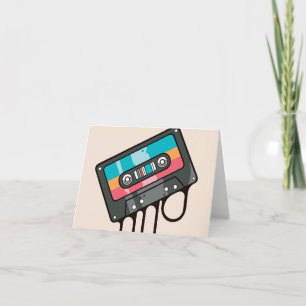 Colorful music cassette card