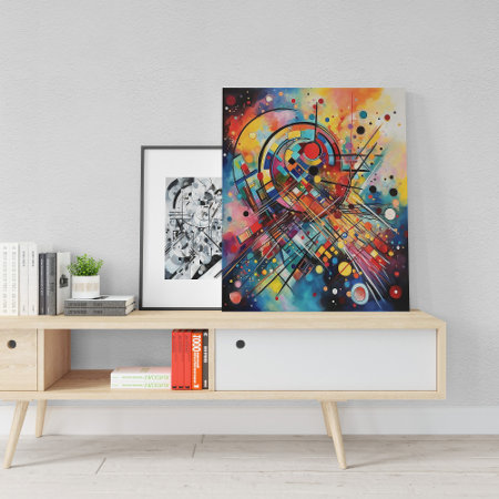 Colorful Music Composition Abstract Painting Canvas Print