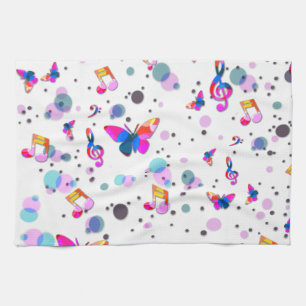 Colorful Music Design Kitchen Towel