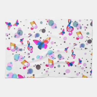 Colorful Music Design Kitchen Towel