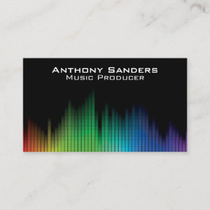 Colorful Music Equalizer Background Business Card