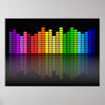 Colorful Music Equalizer Poster