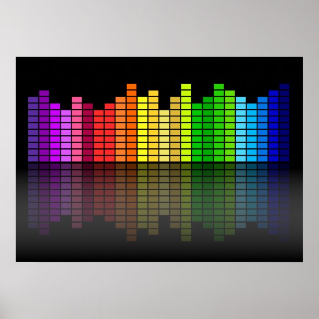 Colorful Music Equalizer Poster (Front)