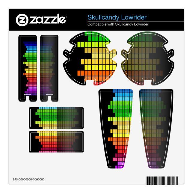 Colorful Music Equalizer Skullcandy Decals (Product)