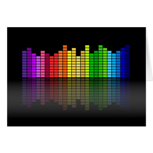 Colorful Music Equalizer wReflection Cool Techno