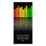 Colorful Music Equalizer w/Reflection, Cool Techno Rack Card