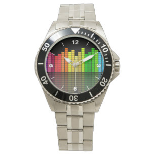 Colorful Music Equalizer w/Reflection, Cool Techno Watch