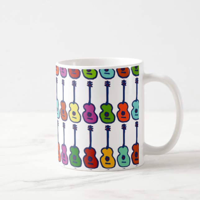 colorful music instruments coffee mug (Right)