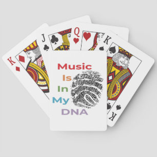 Colorful Music Is In My DNA Musician Music Notes Poker Cards