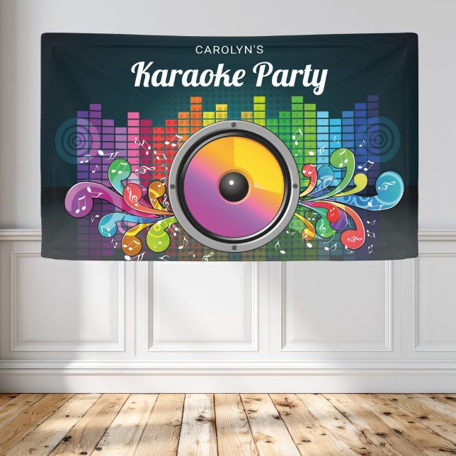 Colorful Music Karaoke Birthday Party Banner (Creator Uploaded)
