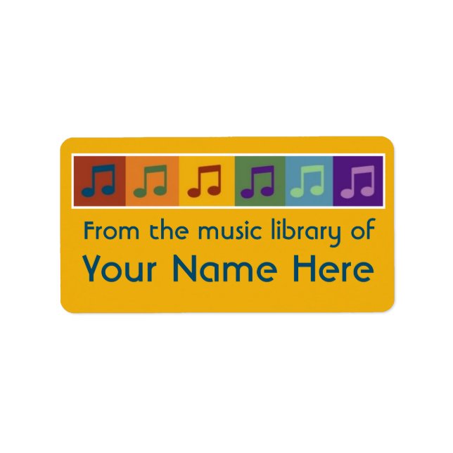 Colorful music note book and music labels (Front)