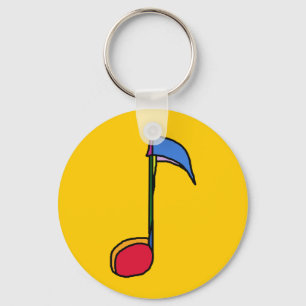 colorful music note keychain
