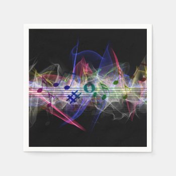 Colorful Music Note Musically Napkins by Wonderful12345 at Zazzle