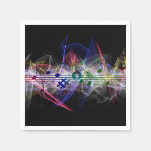 Colorful Music Note Musically Napkins