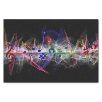Colorful Music Note Musically Tissue Paper by Wonderful12345 at Zazzle
