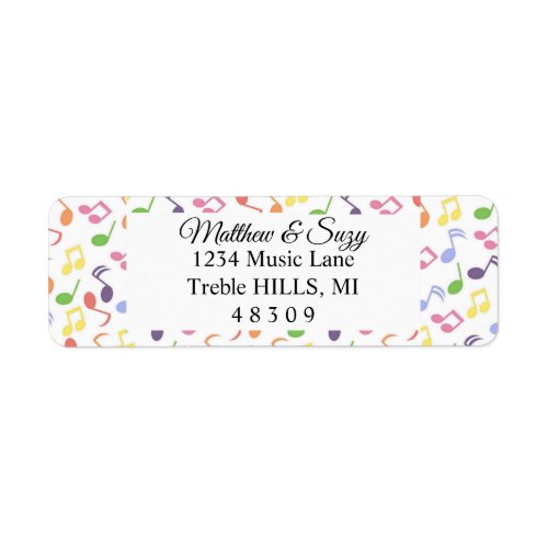 Colorful Music note Musician  Label