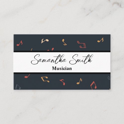 Colorful Music note Musician Music Teacher Business Card