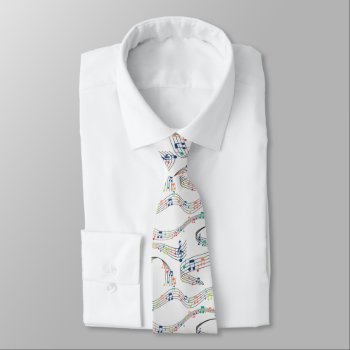 Colorful Music Note Pattern Musician Musical Neck Tie by The_Music_Shop at Zazzle