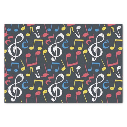 Colorful music note Pattern musician musical Tissue Paper