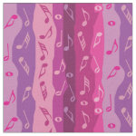Colorful Music Note Stripes Fabric