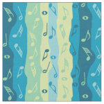 Colorful Music Note Stripes Fabric