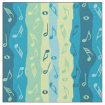 Colorful Music Note Stripes Fabric