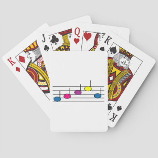 Colorful Music Notes Bright Musical Design Poker Cards