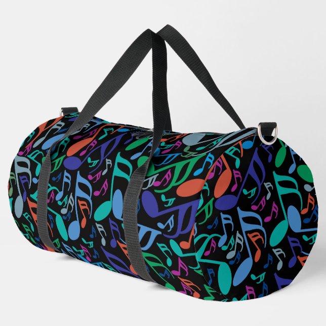Colorful Music Notes Duffle Bag (Left Corner)