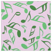 Colorful Music Notes Fabric 