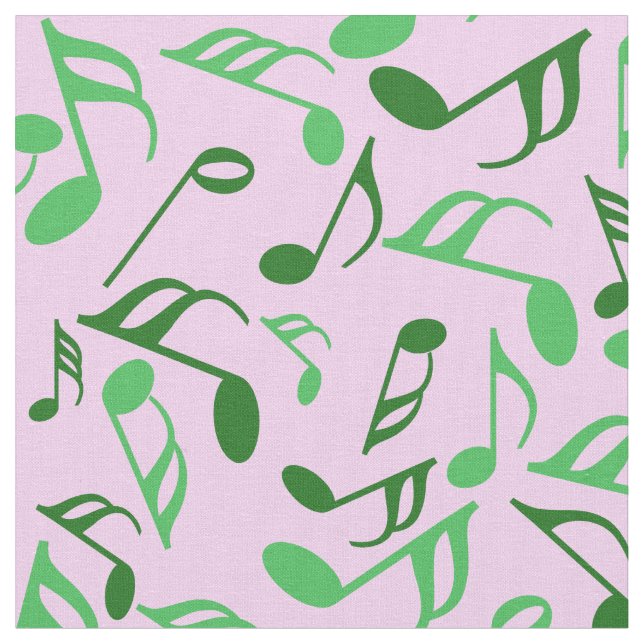 Colorful Music Notes  Fabric (Close Up)