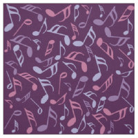 Colorful Music Notes Fabric