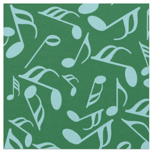 Colorful Music Notes Fabric