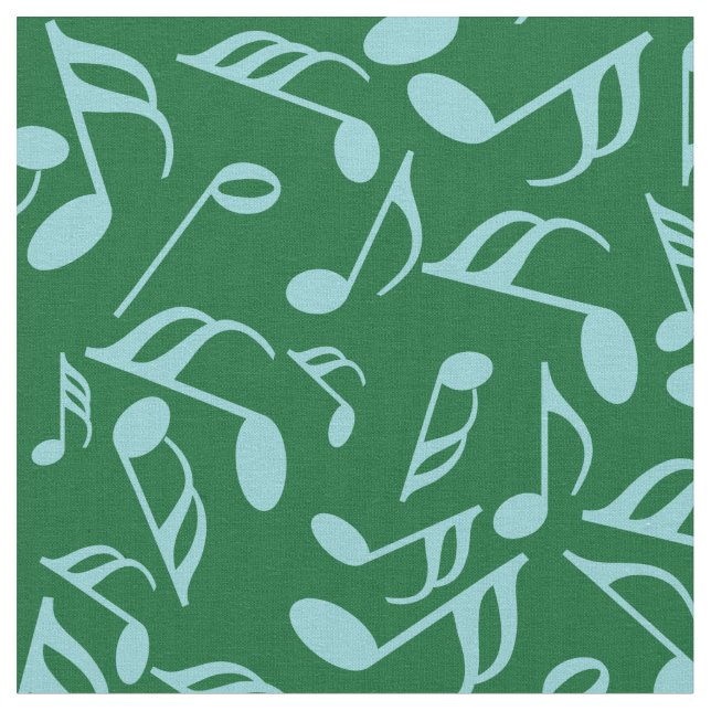 Colorful Music Notes  Fabric (Close Up)
