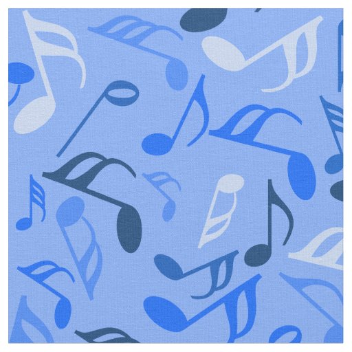 Colorful Music Notes Fabric