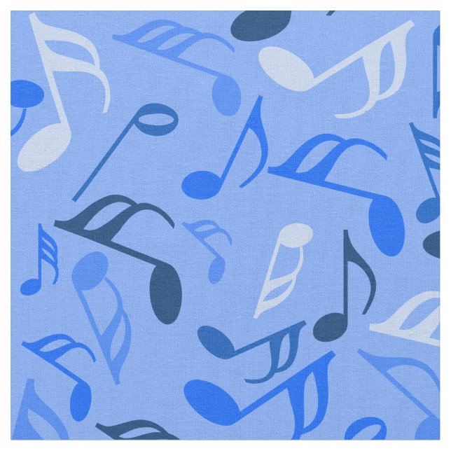 Colorful Music Notes Fabric (Close Up)