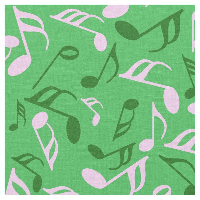 Colorful Music Notes  Fabric (Close Up)