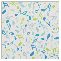 Colorful Music Notes Fabric